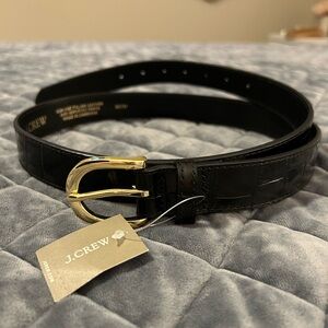 Black J Crew women’s belt Large NWT
